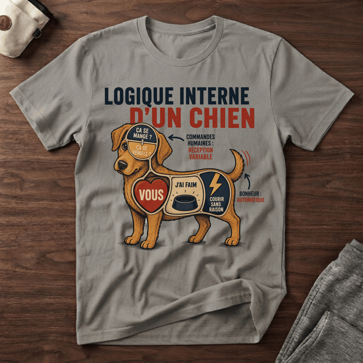 Logique interne d'un chien - T-Shirt