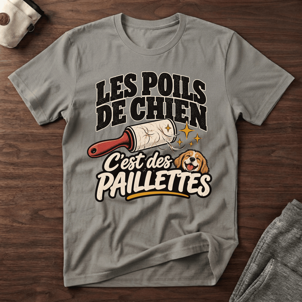 Les poils de chien, c'est des paillettes - T-Shirt