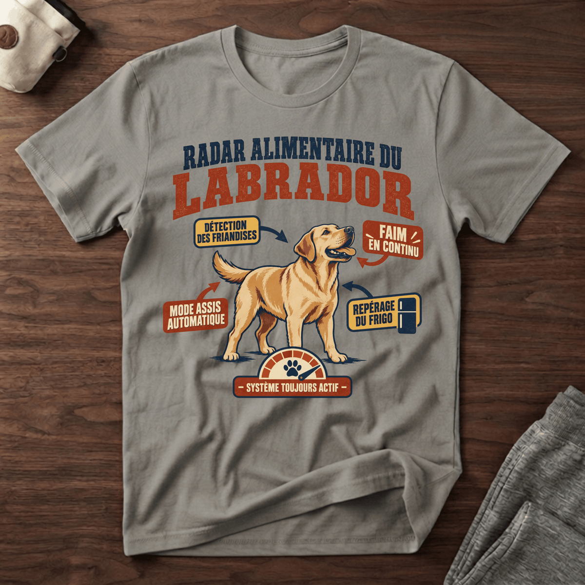 Radar alimentaire du Labrador - T-Shirt