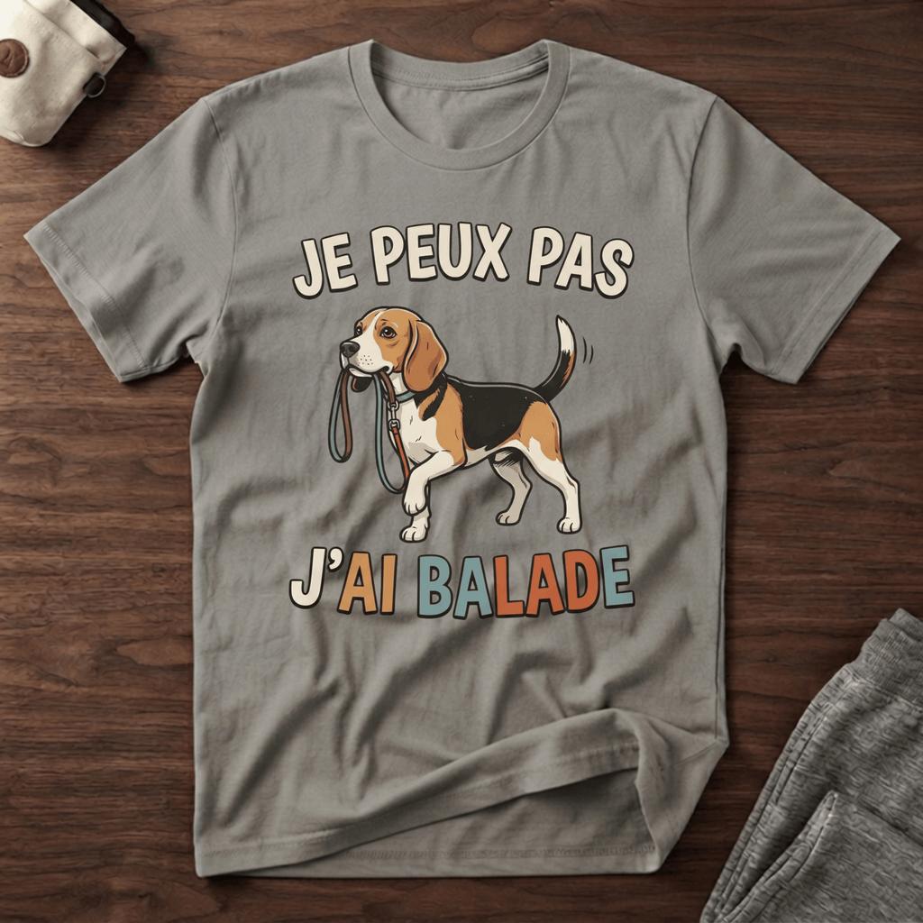 Je peux pas j'ai balade / Beagle - T-Shirt