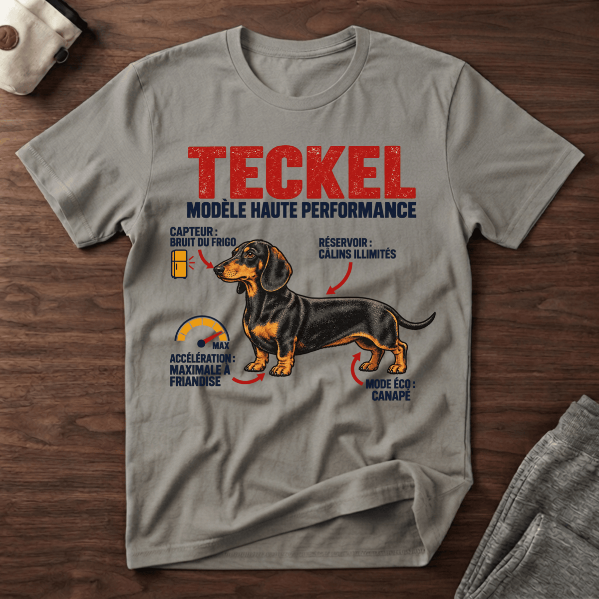 Teckel modèle haute performance - T-Shirt