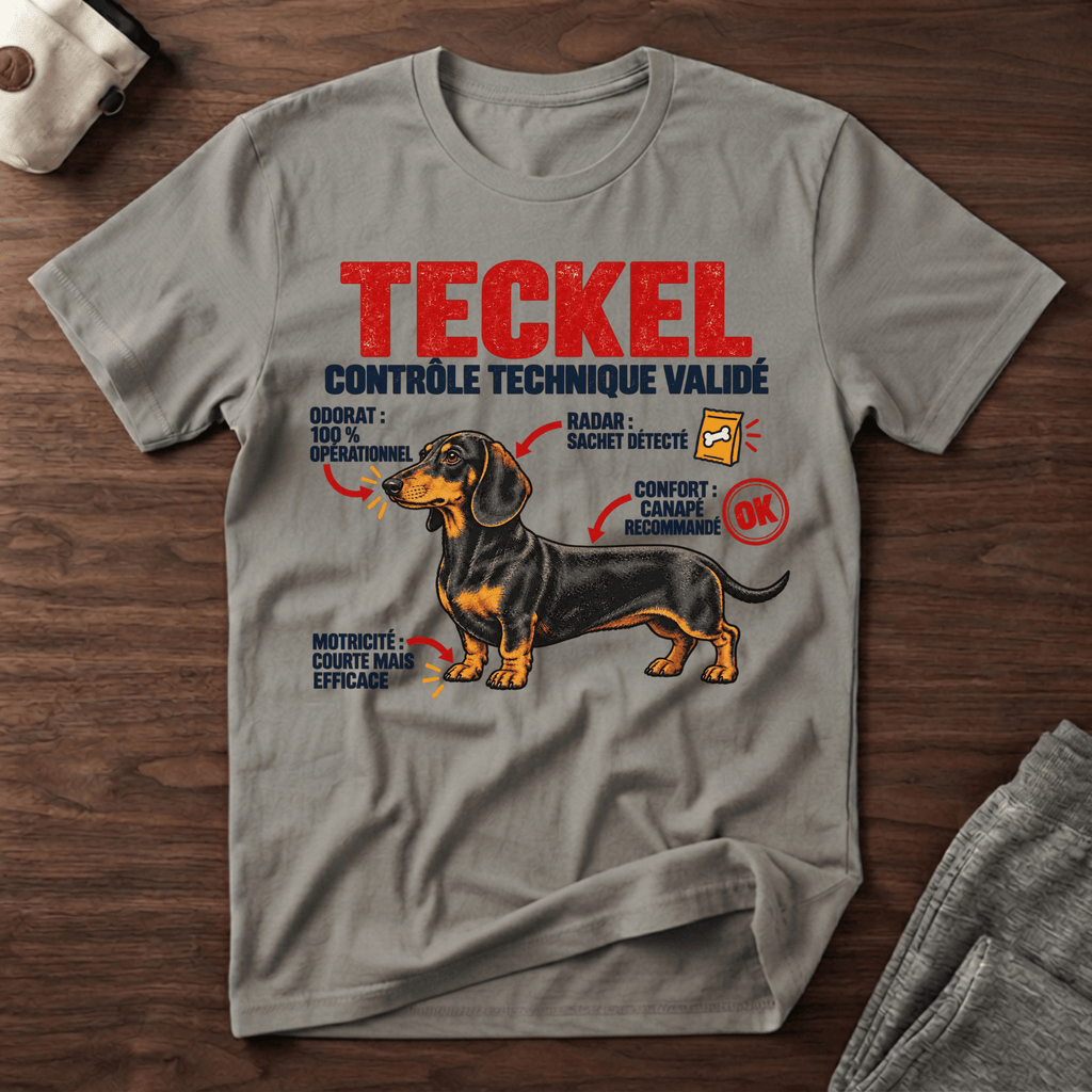 Teckel contrôle technique validé - T-Shirt