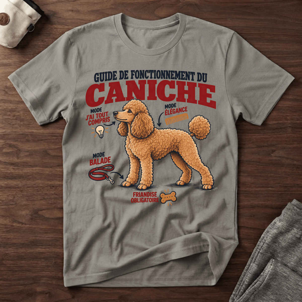 Guide de fonctionnement du Caniche - T-Shirt
