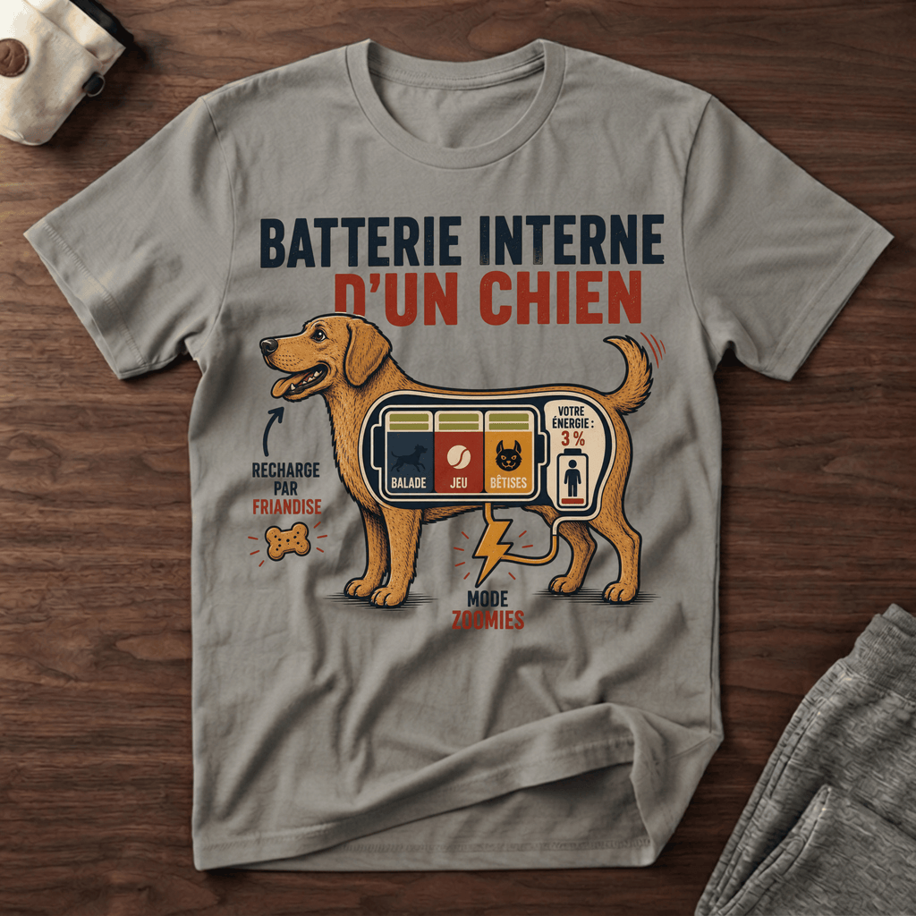 Batterie interne d'un chien - T-Shirt
