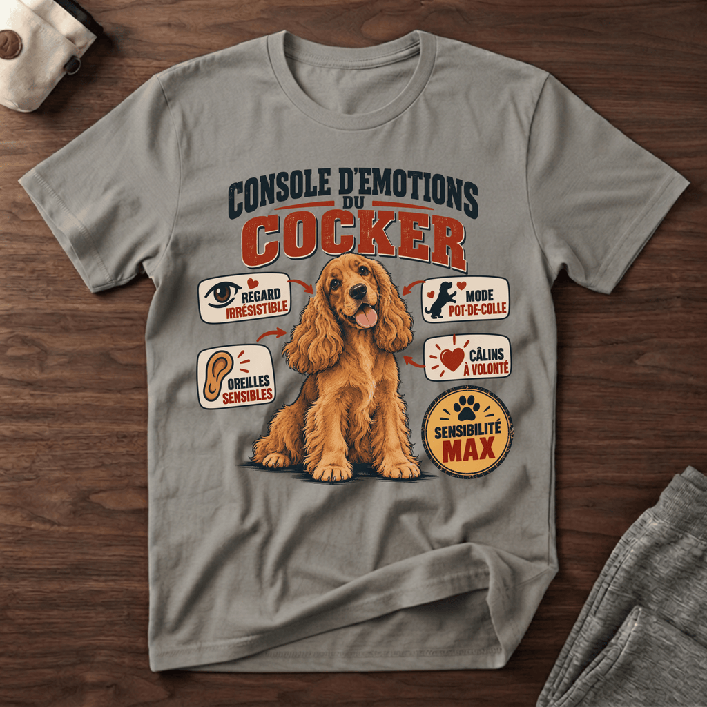 Console d'emotions du Cocker - T-Shirt