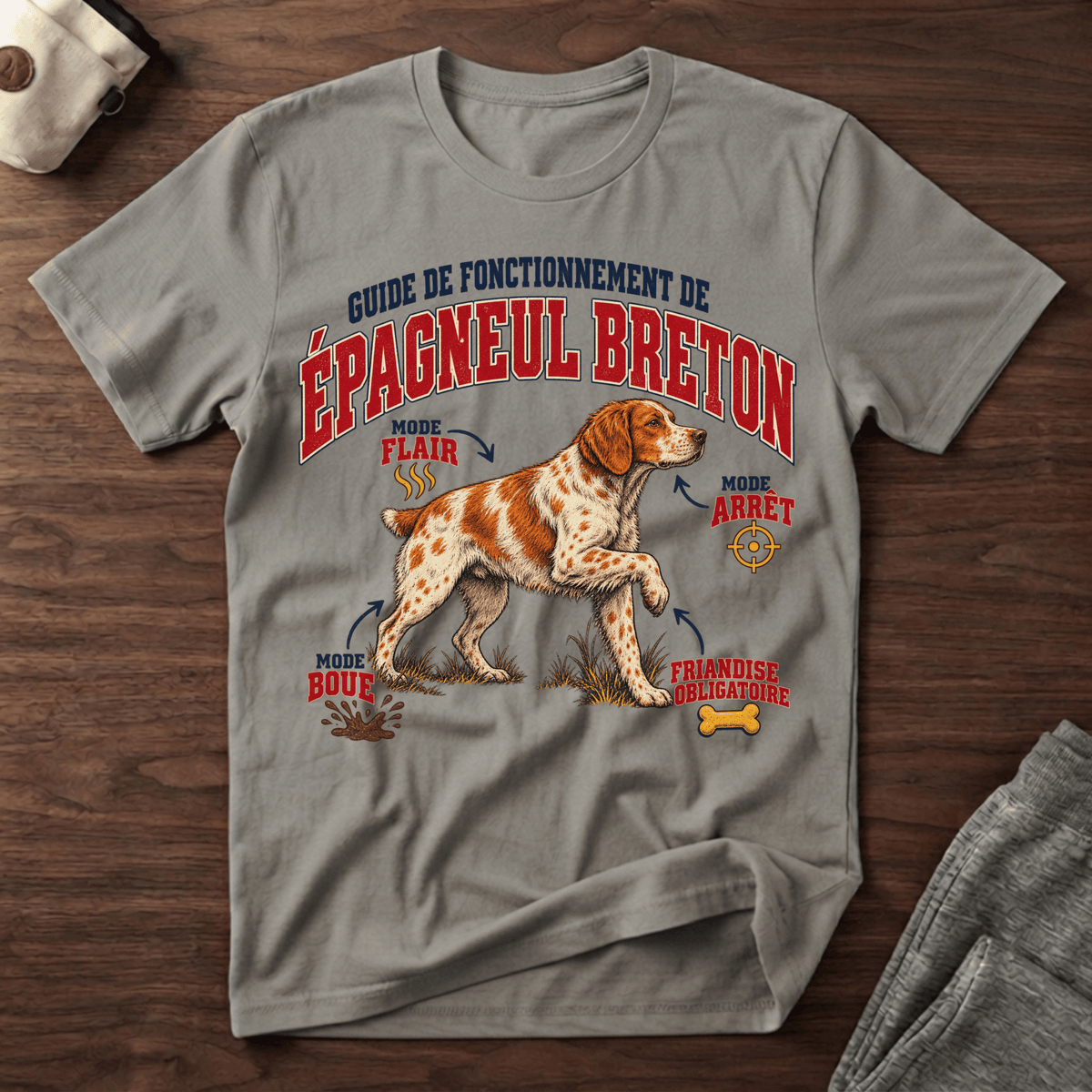 Guide de Fonctionnement de Épagneul Breton - T-Shirt