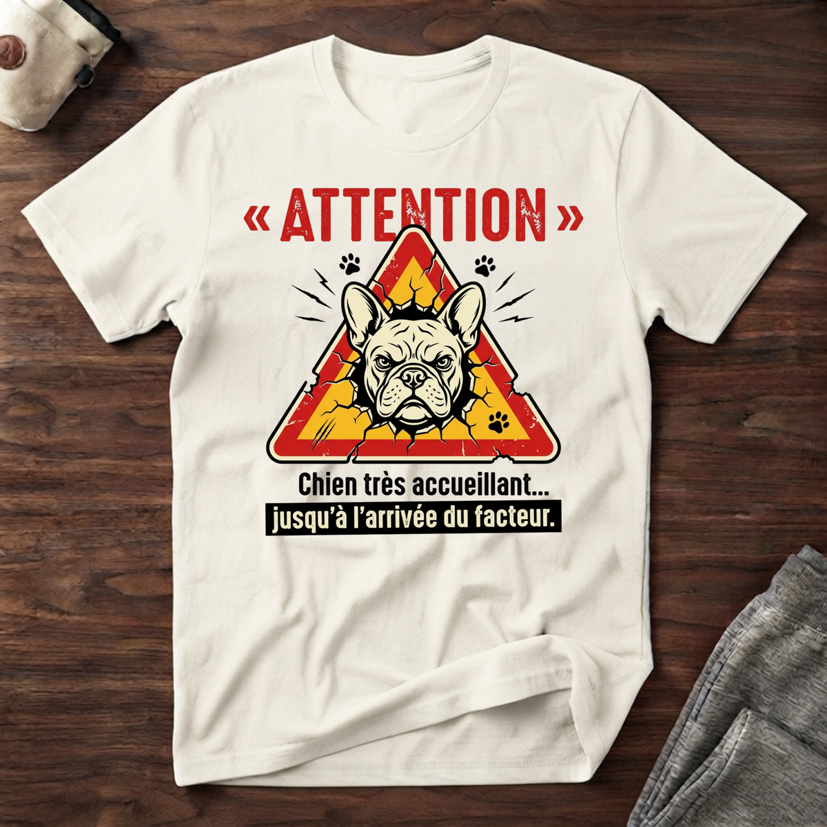 T-Shirt —Attention, Chien très acceuillant...
