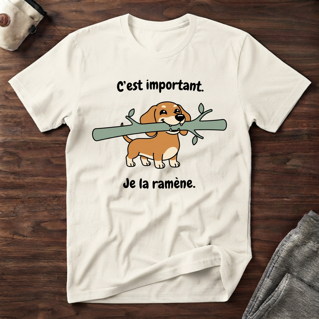 T-Shirt — C'est important, je la ramène