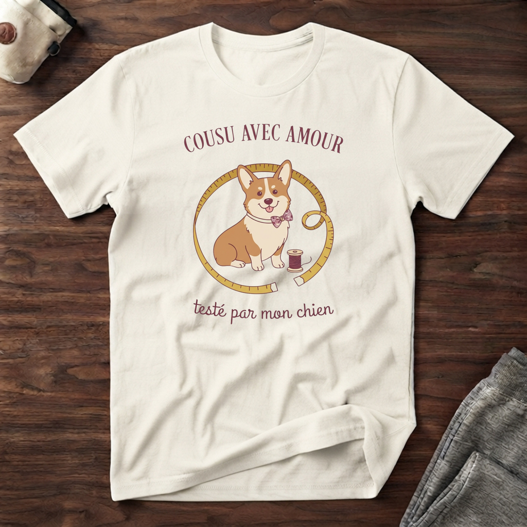 T-Shirt — Cousu avec amour, testé par mon chien
