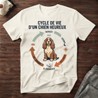 Cycle de vie d'un chien heureux - T-Shirt