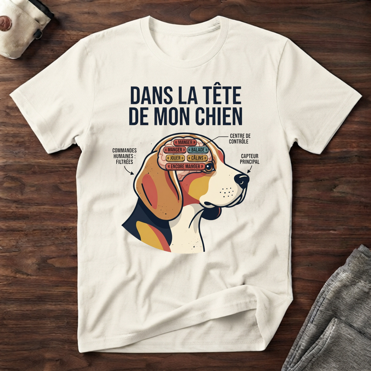 Dans la tête de mon chien - T-Shirt