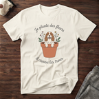 T-Shirt — Je plante des fleurs, il creuse les trous