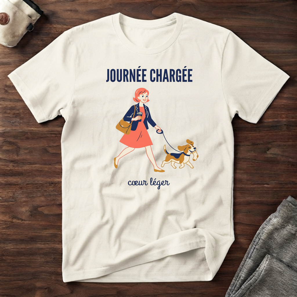 T-Shirt — Journée Chargée, coeur léger