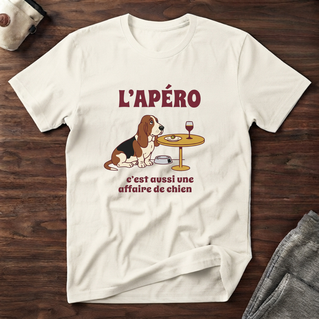 T-Shirt — L'apéro, c'est aussi une affaire de chien