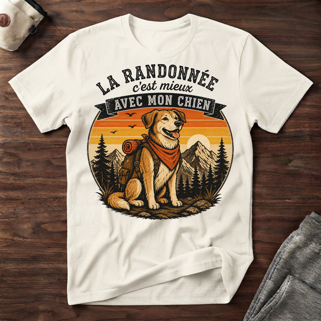 T-Shirt — La Randonnée c'est mieux avec mon chien