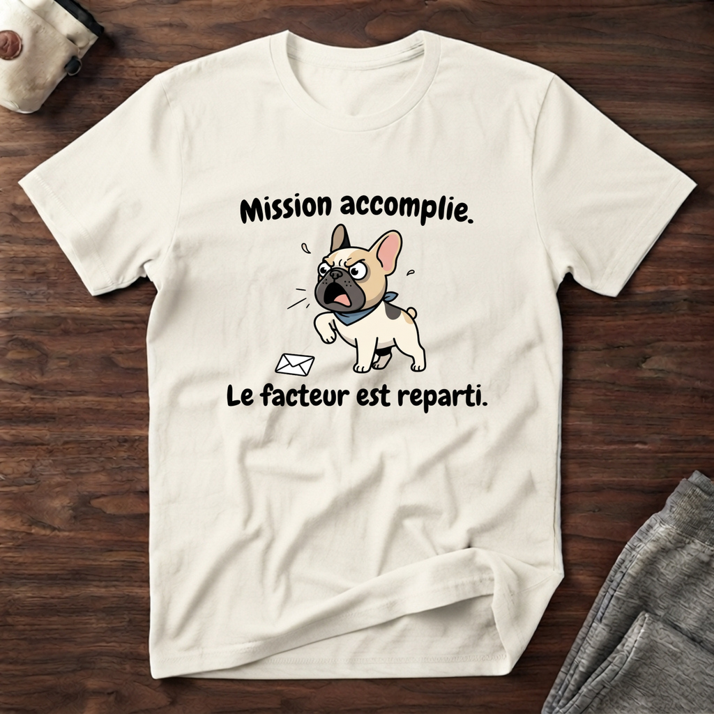T-Shirt — Mission accomplie... le facteur est reparti