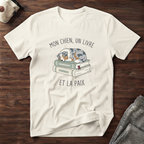 T-Shirt — Mon chien, mon livre, et la paix