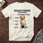 Niveaux d'urgence selon mon chien - T-Shirt