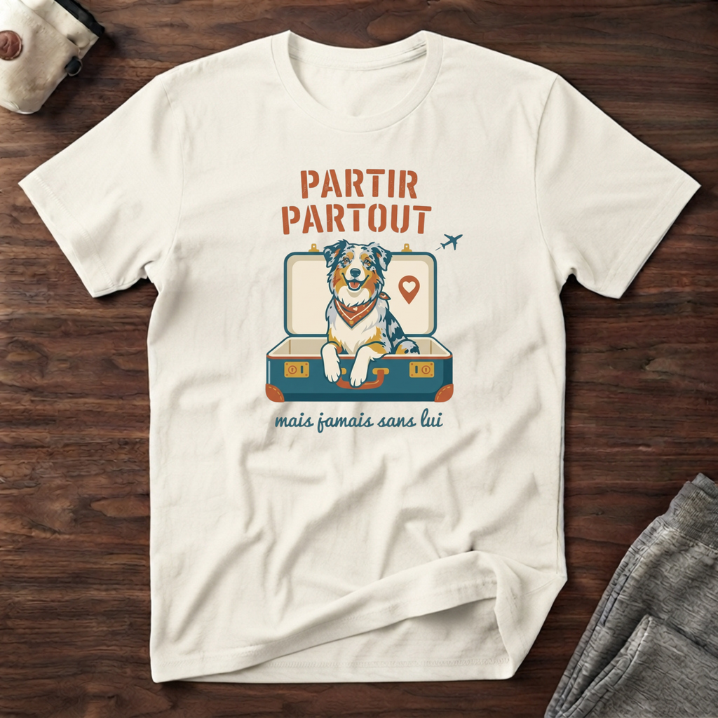 T-Shirt — Partir partout, mais jamais sans lui