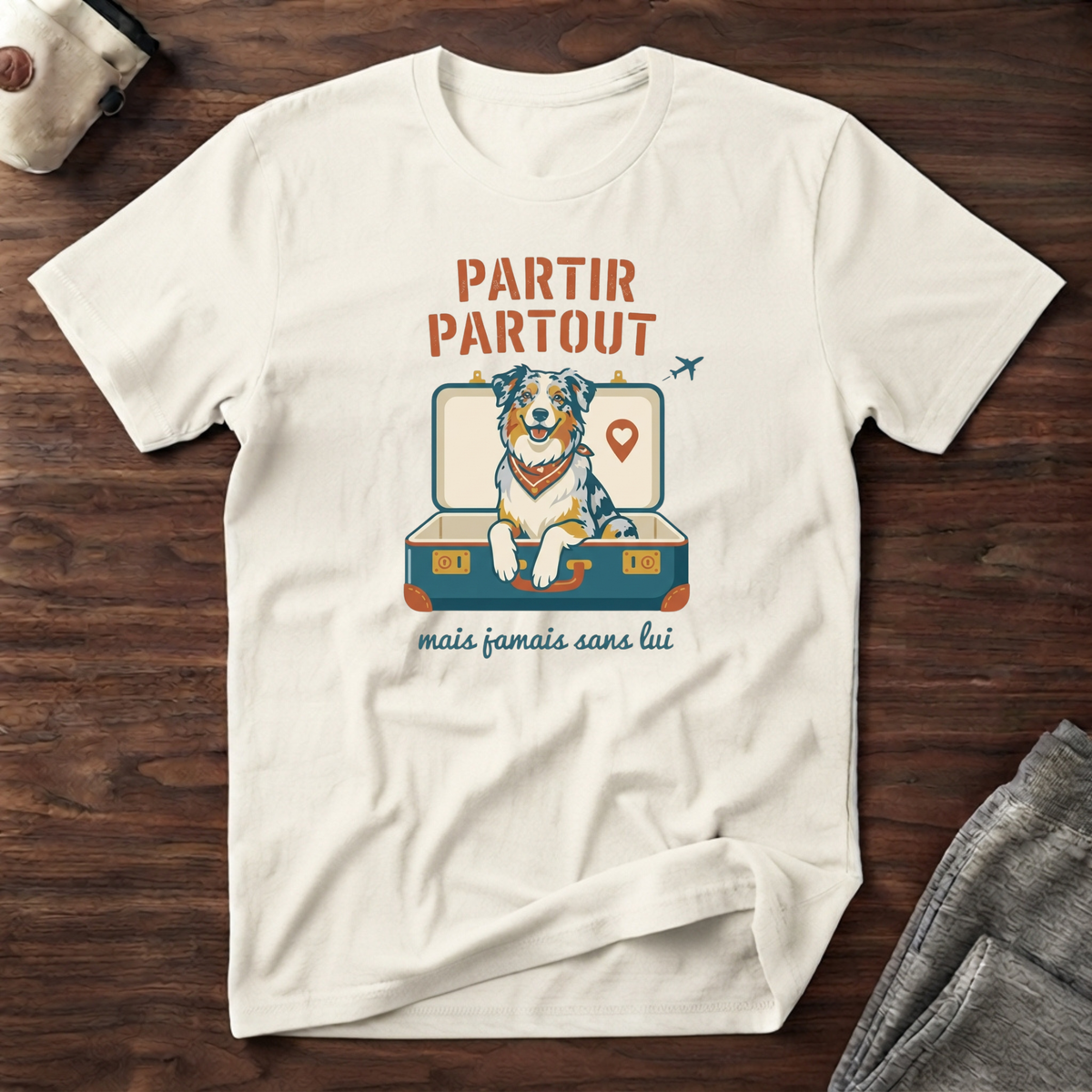 T-Shirt — Partir partout, mais jamais sans lui