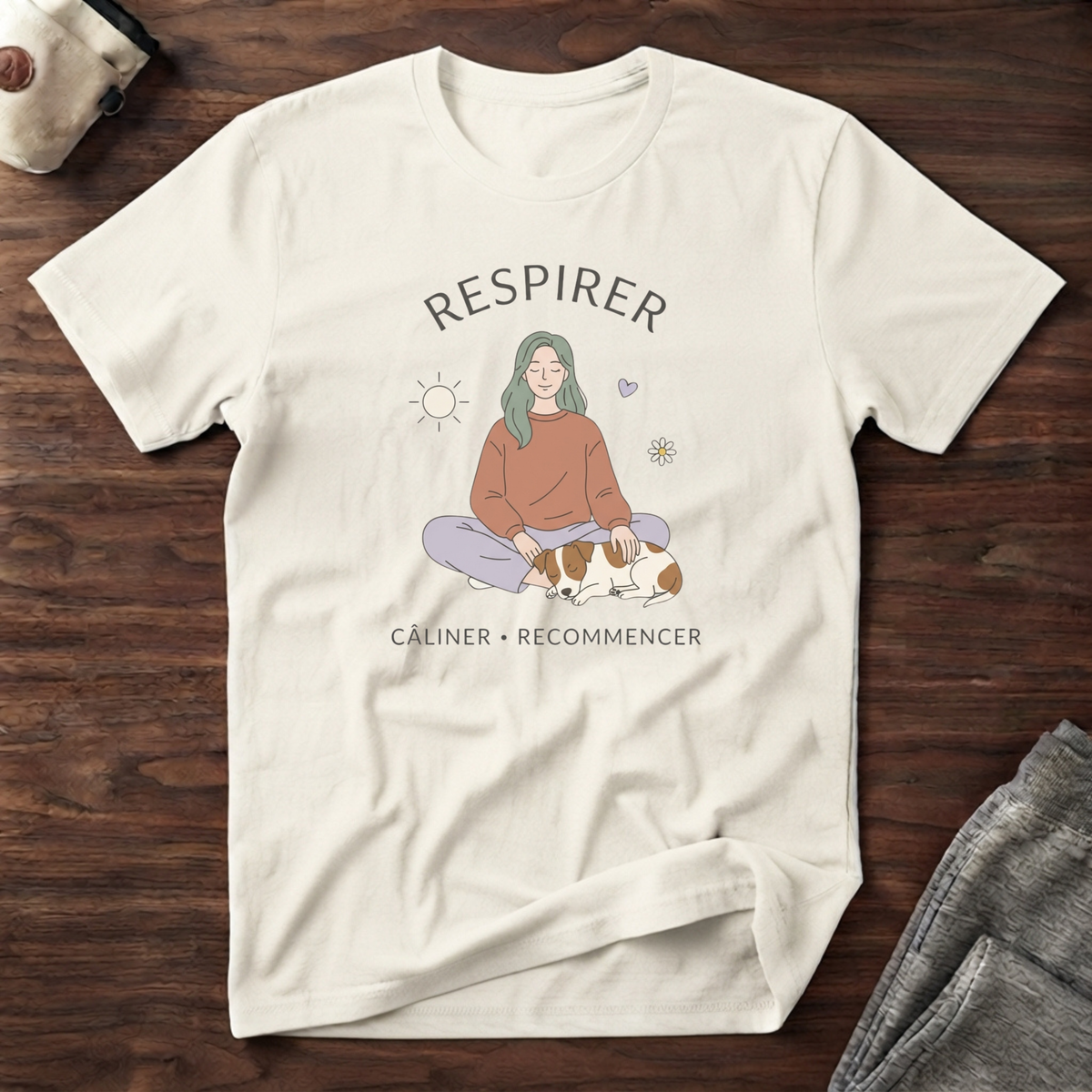 Respirer / Câliner / Recommencer - T-Shirt