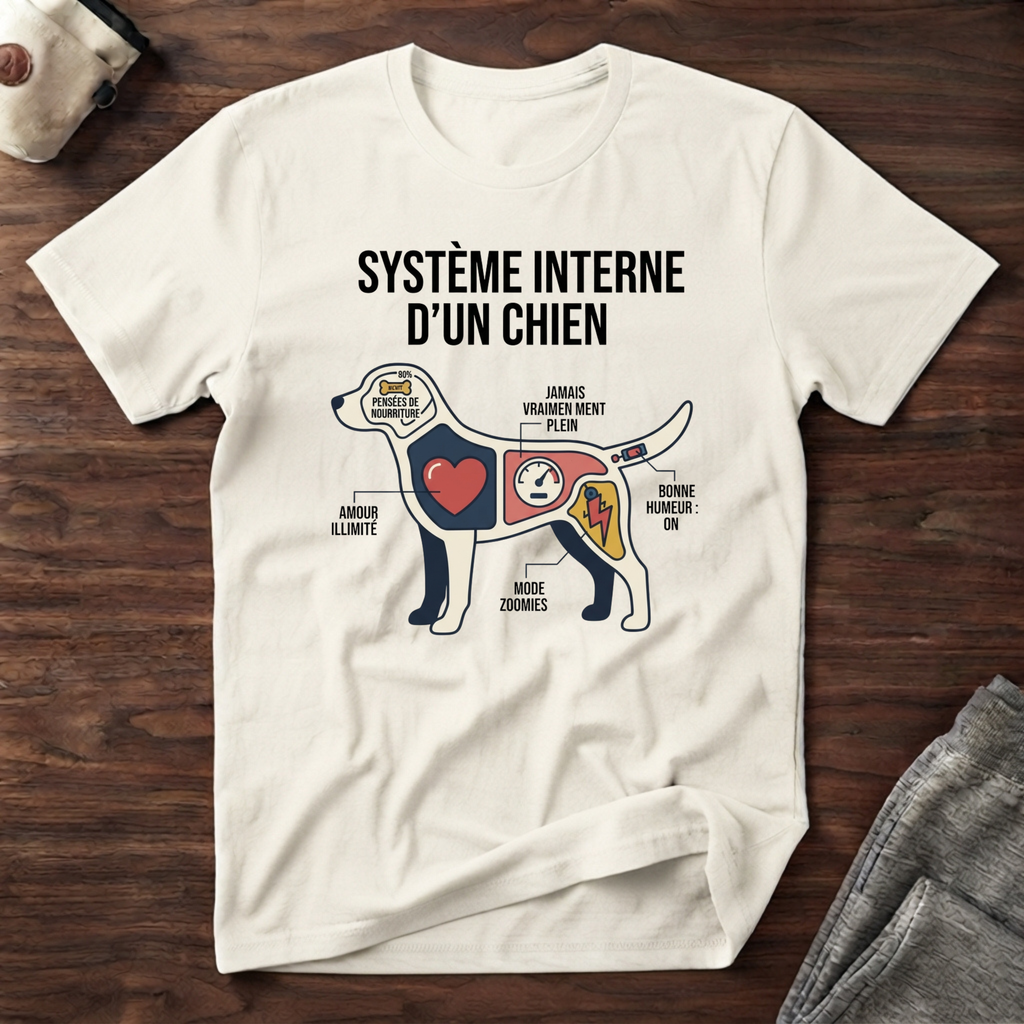 Système interne d'un chien - T-Shirt