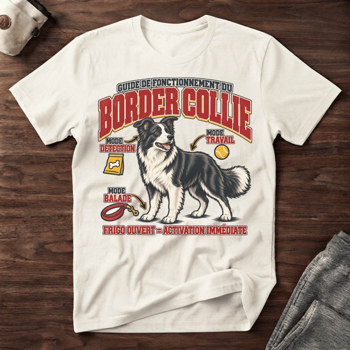 Guide de fonctionnement du Border Collie / Frigo ouvert - T-Shirt