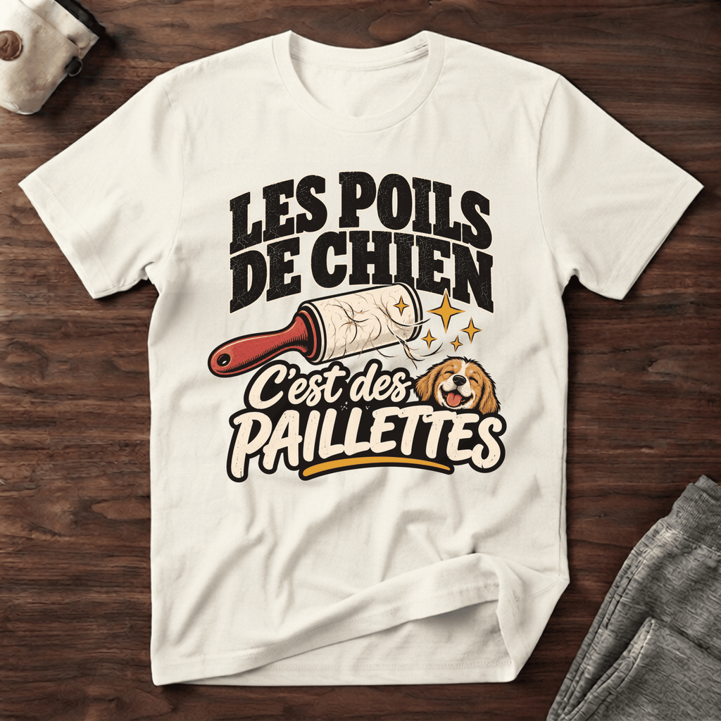 Les poils de chien, c'est des paillettes - T-Shirt