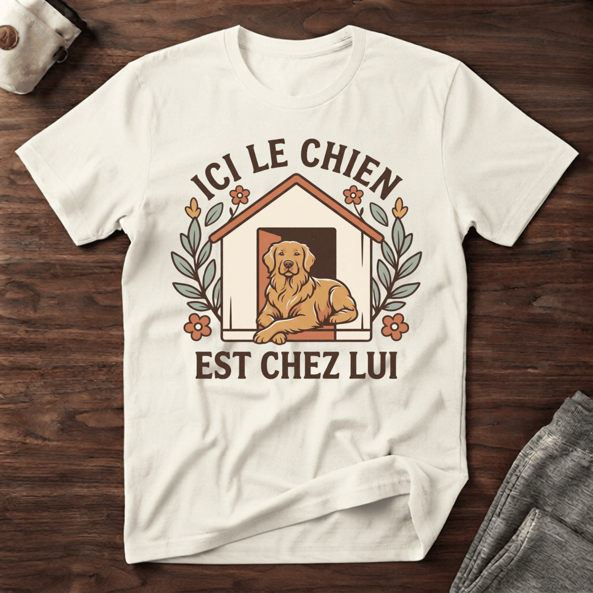 Ici le chien est chez lui  - T-Shirt