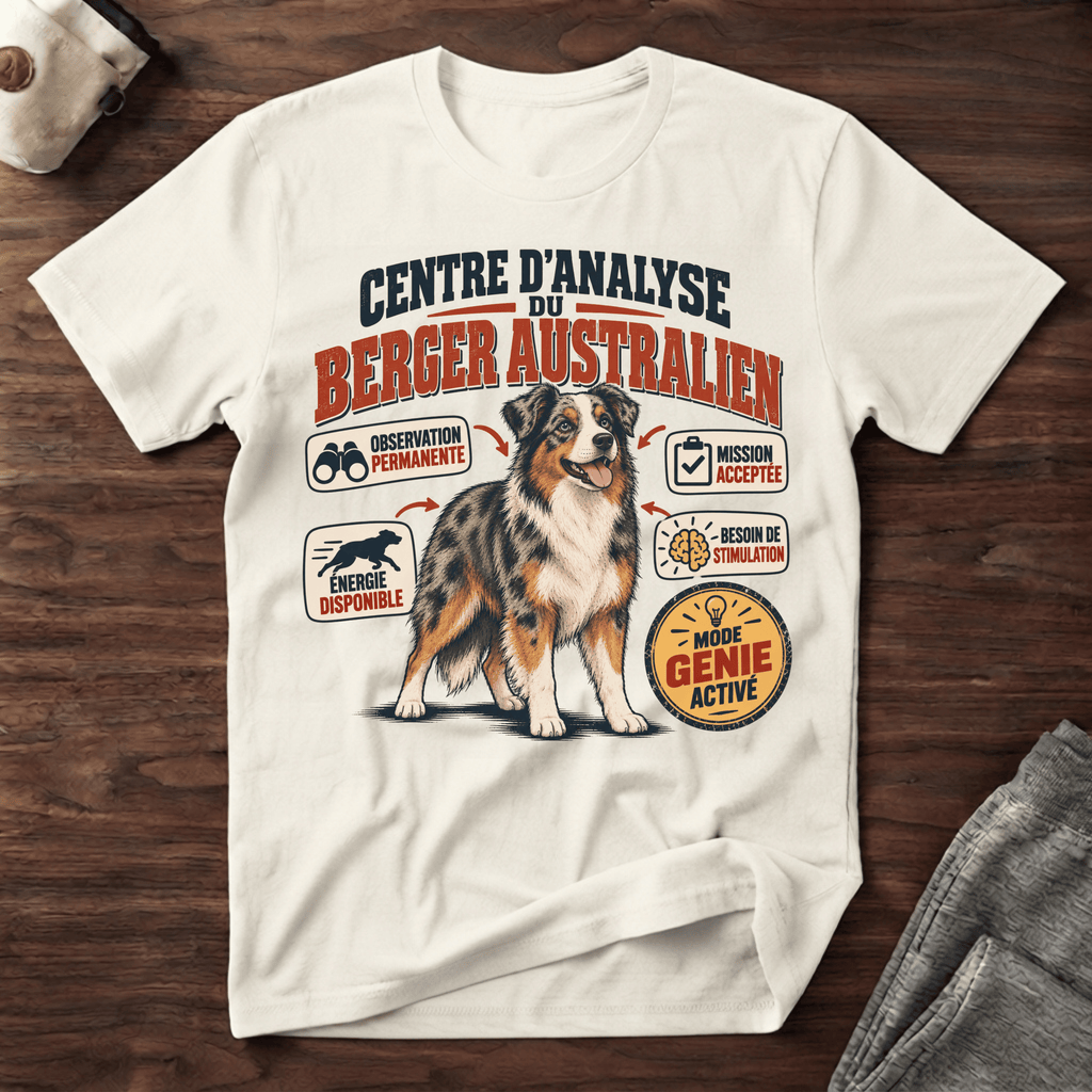 Centre d'analyse du berger australien - T-Shirt