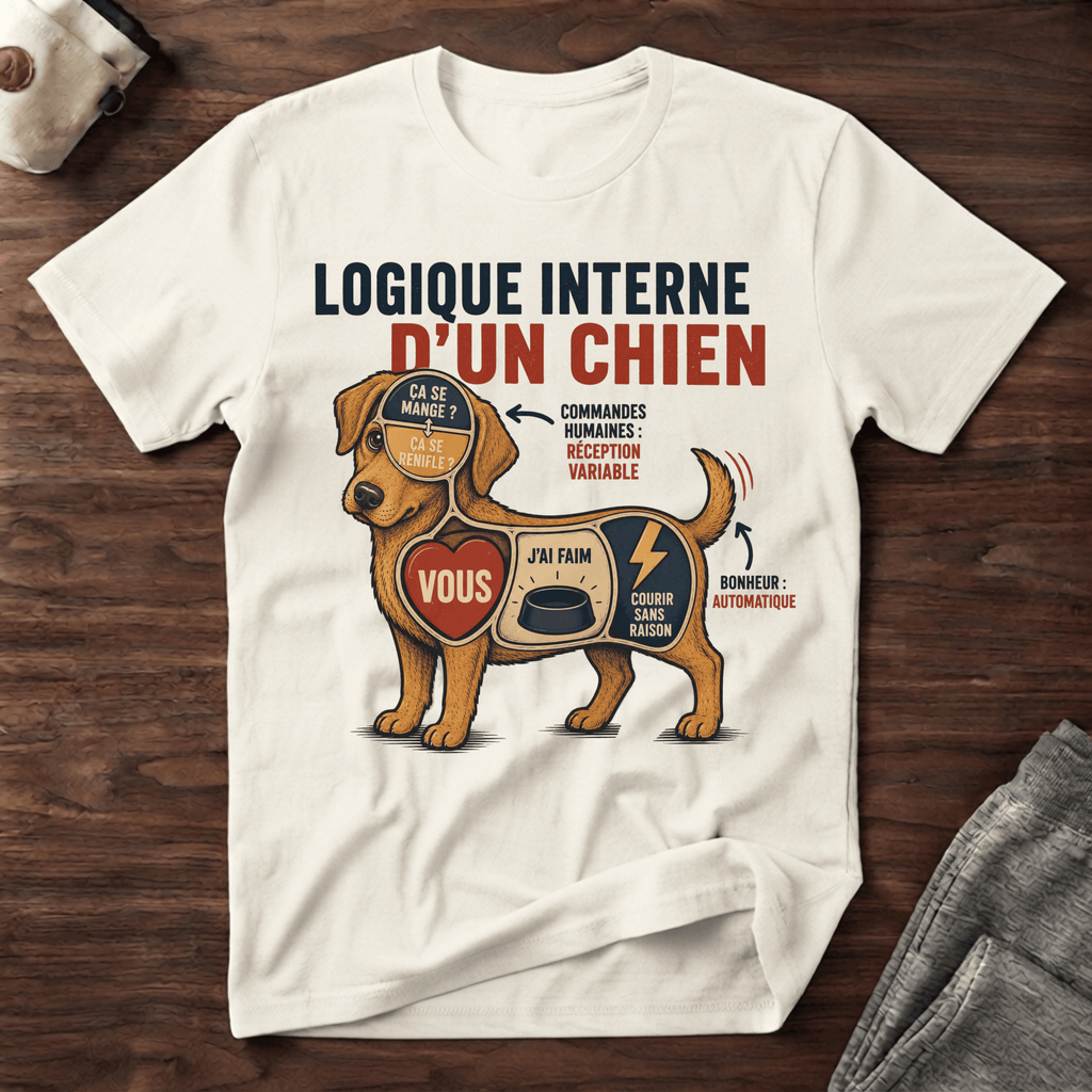 Logique interne d'un chien - T-Shirt