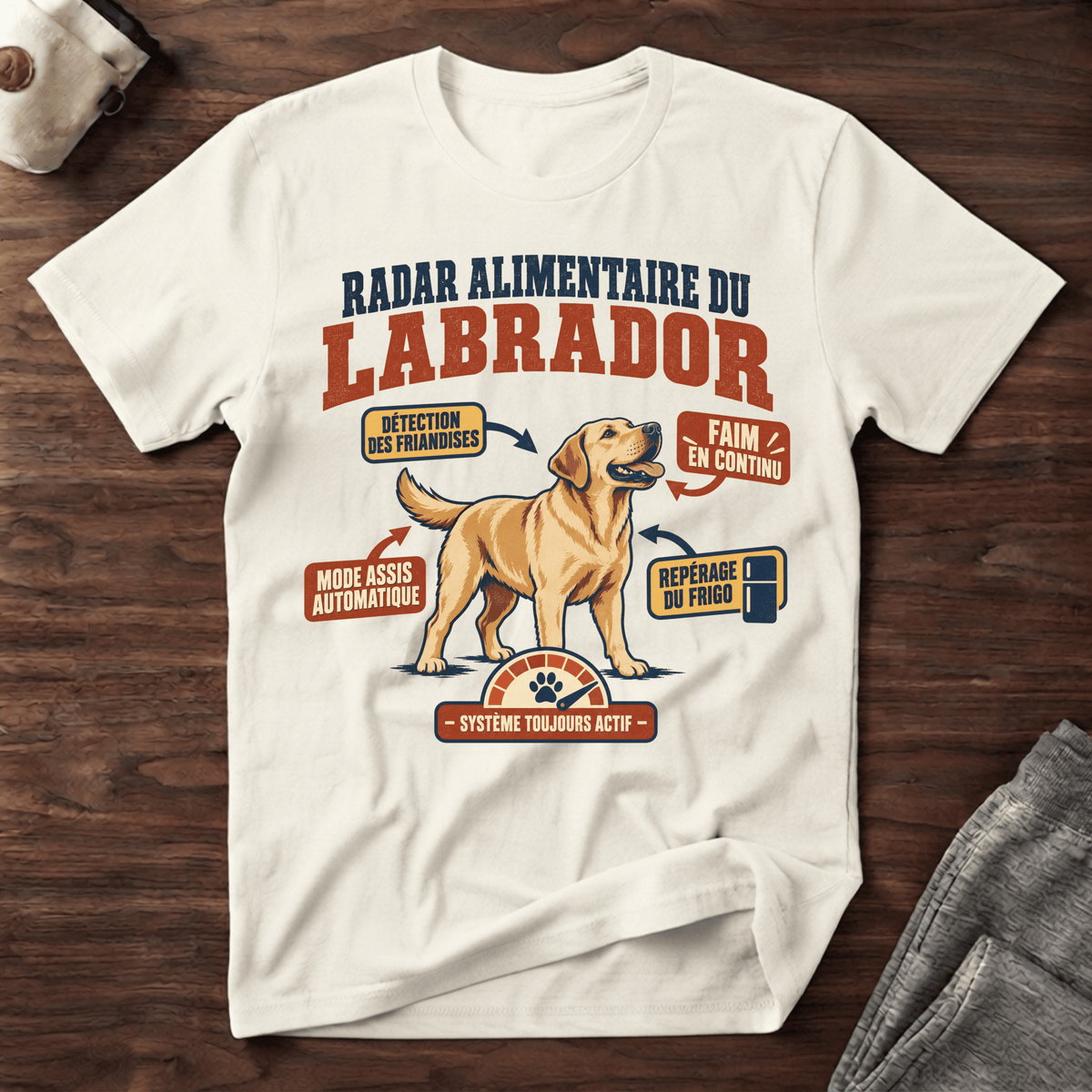 Radar alimentaire du Labrador - T-Shirt