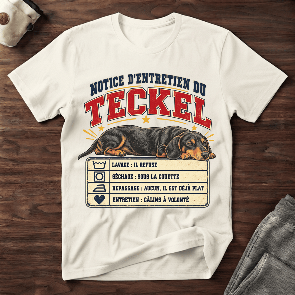 Notice d'entretien du Teckel - T-Shirt