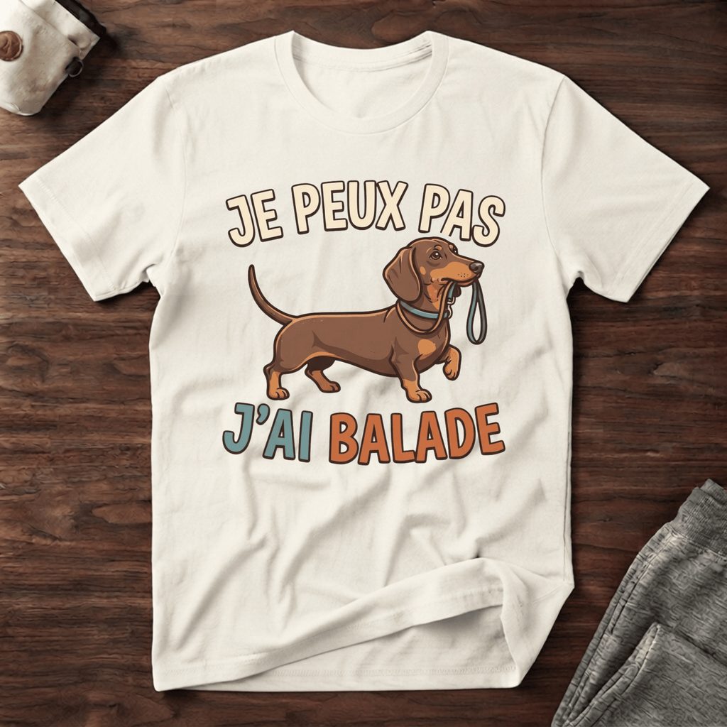 Je peux pas j'ai balade / Teckel - T-Shirt