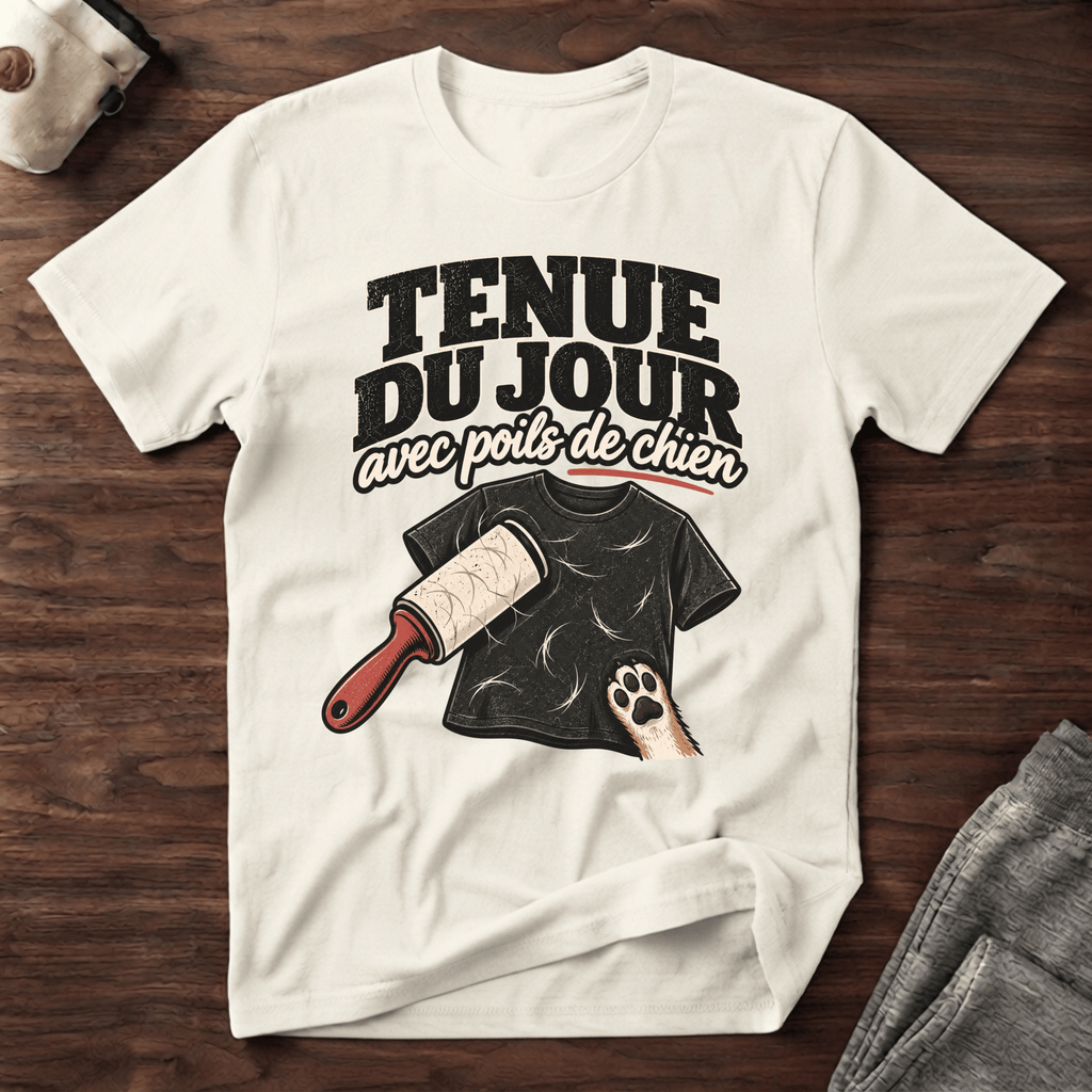 Tenue du jour avec poils de chien - T-Shirt