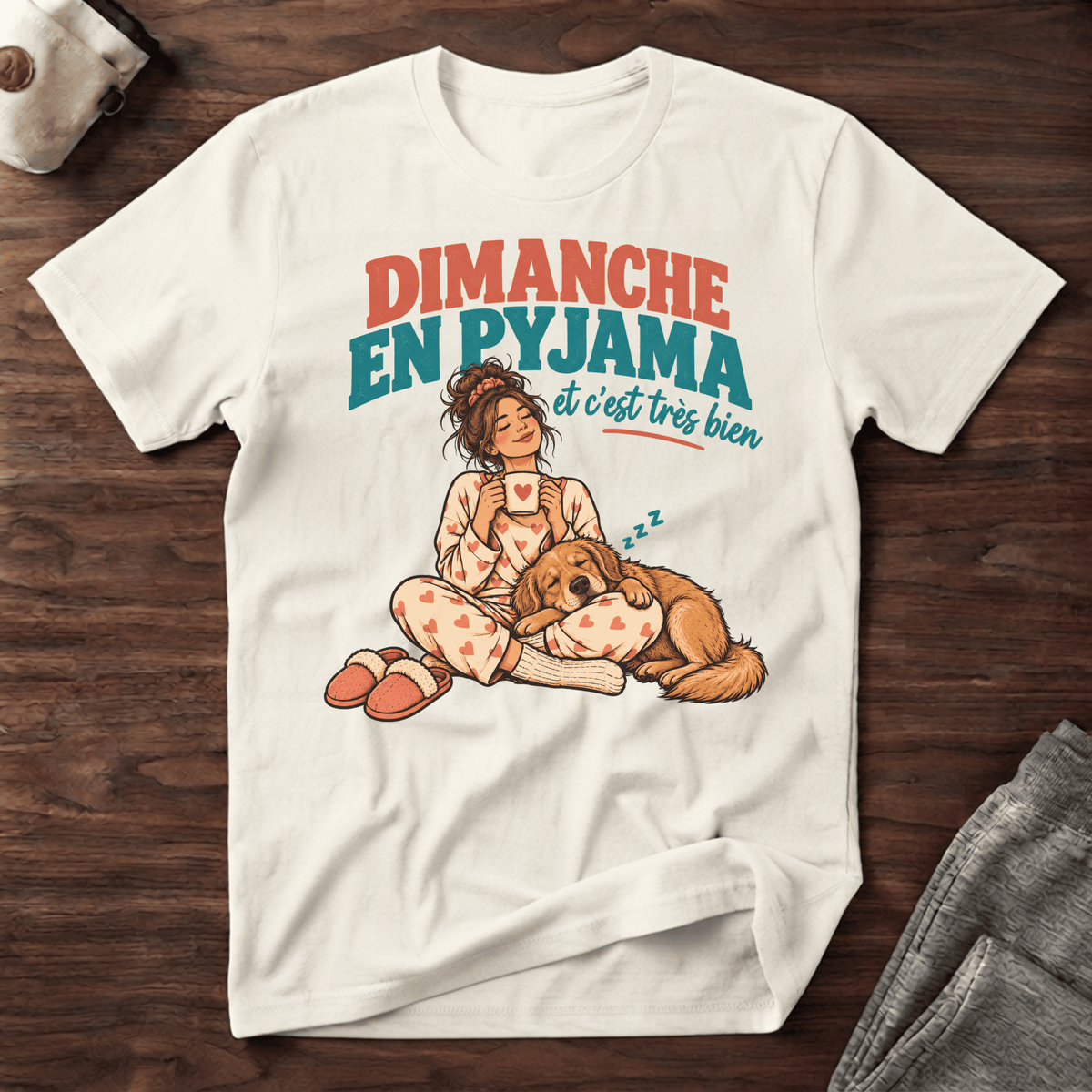 Dimanche en Pyjama - T-Shirt