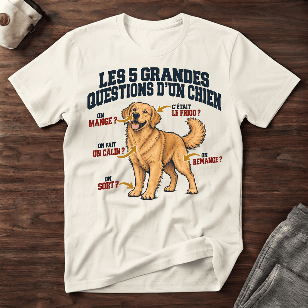 Les 5 grandes questions d'un chien - T-Shirt