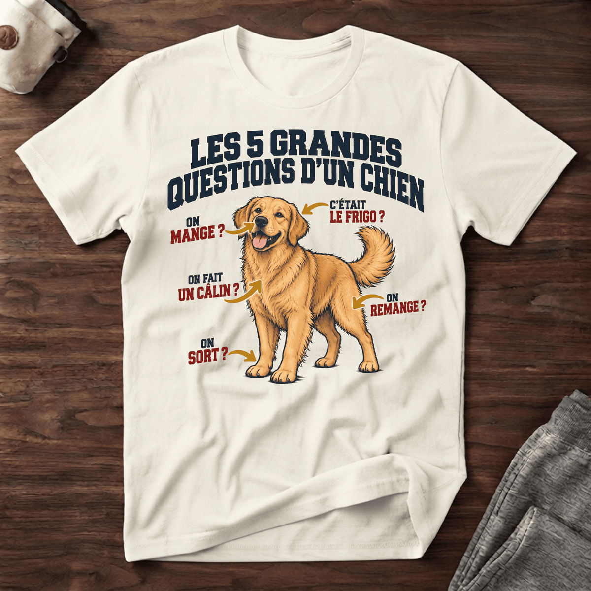 Les 5 grandes questions d'un chien - T-Shirt