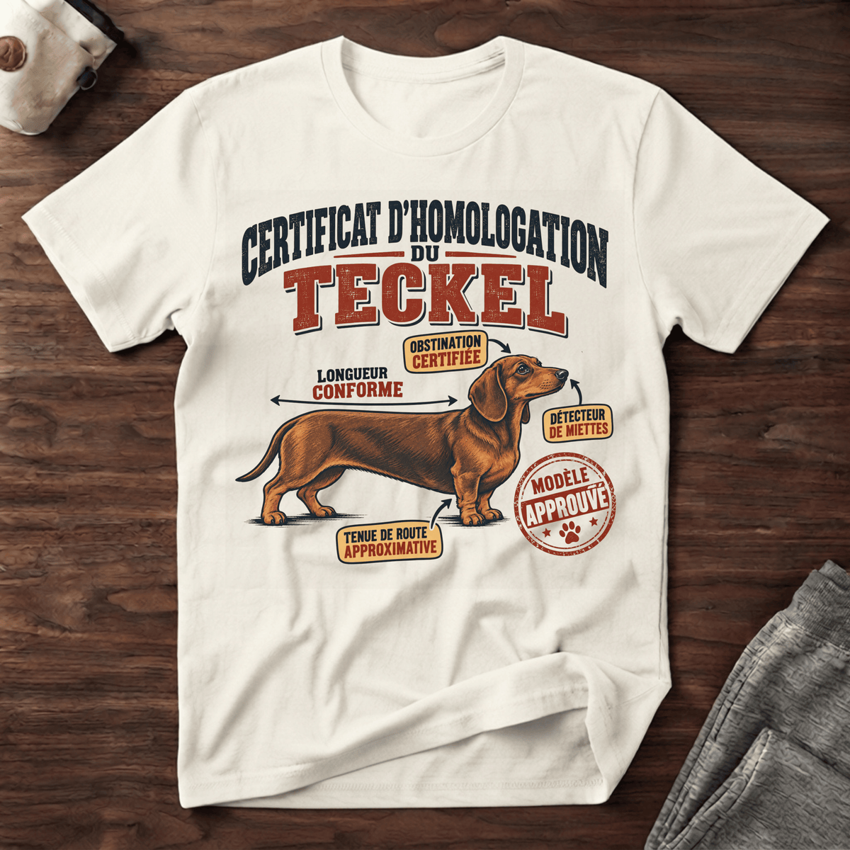 Certificat d'homologation du teckel - T-Shirt
