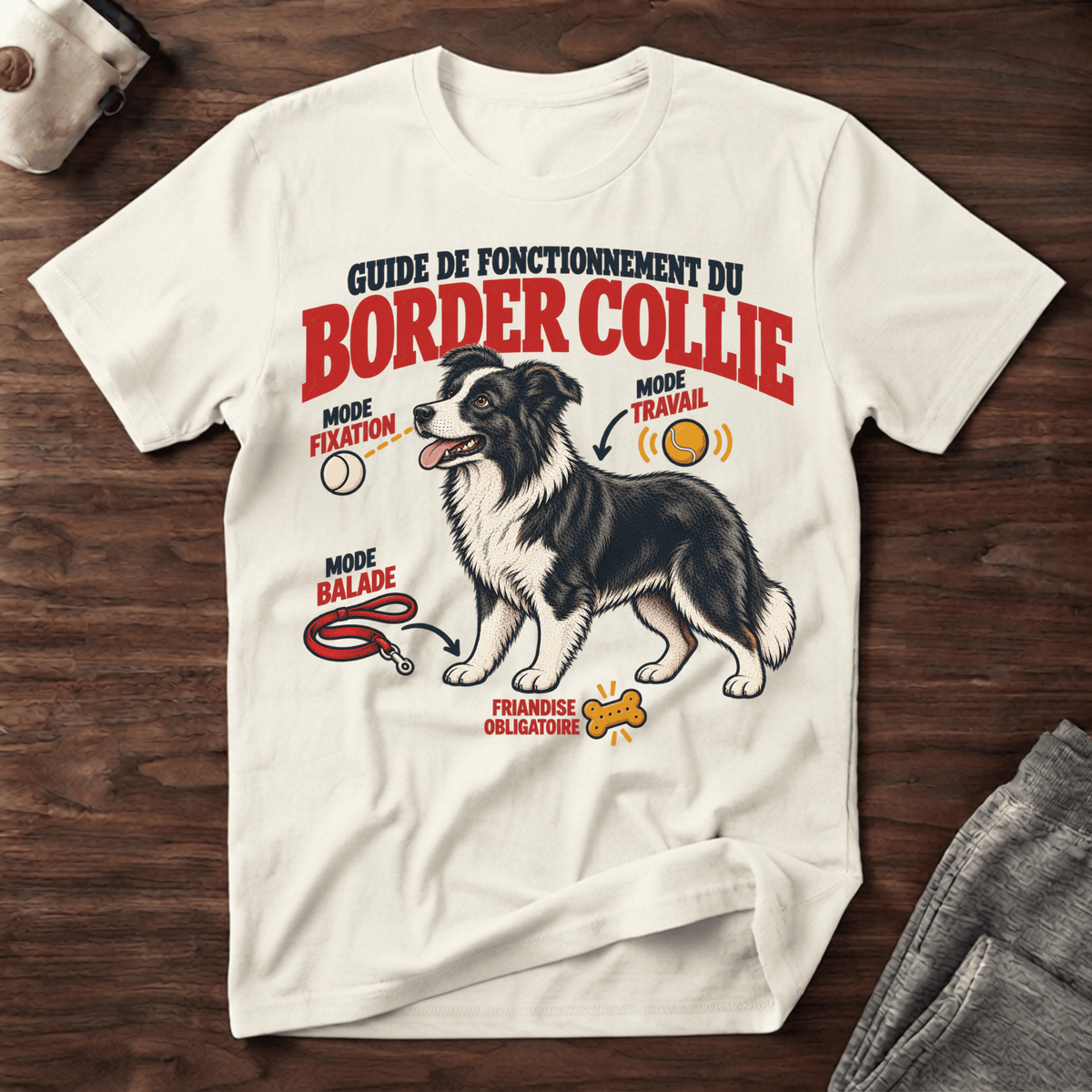 Guide de fonctionnement du Border Collie - T-Shirt