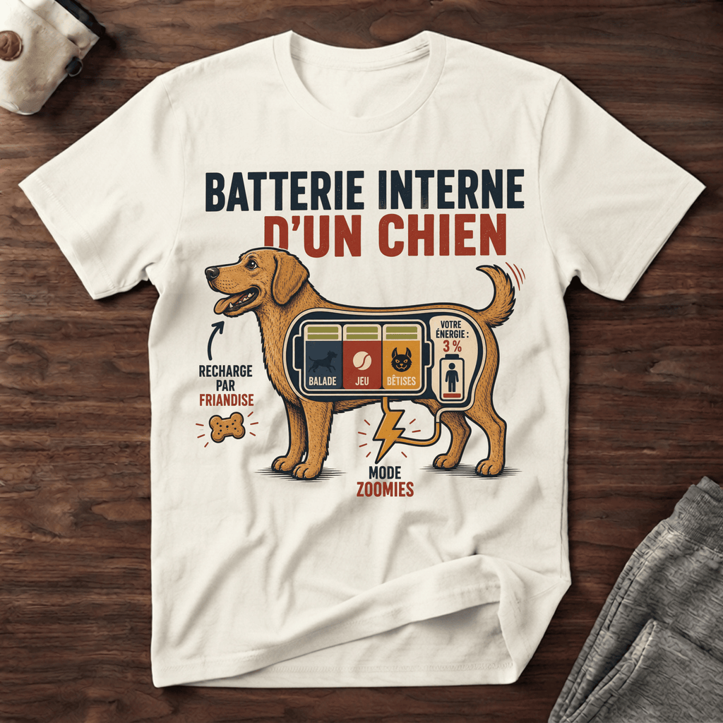 Batterie interne d'un chien - T-Shirt