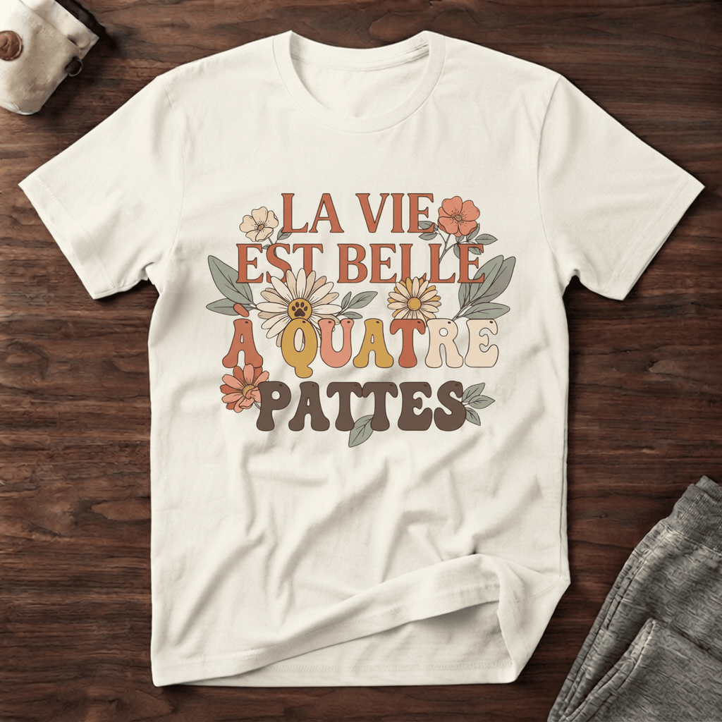 La vie est belle à quatre pattes - T-Shirt