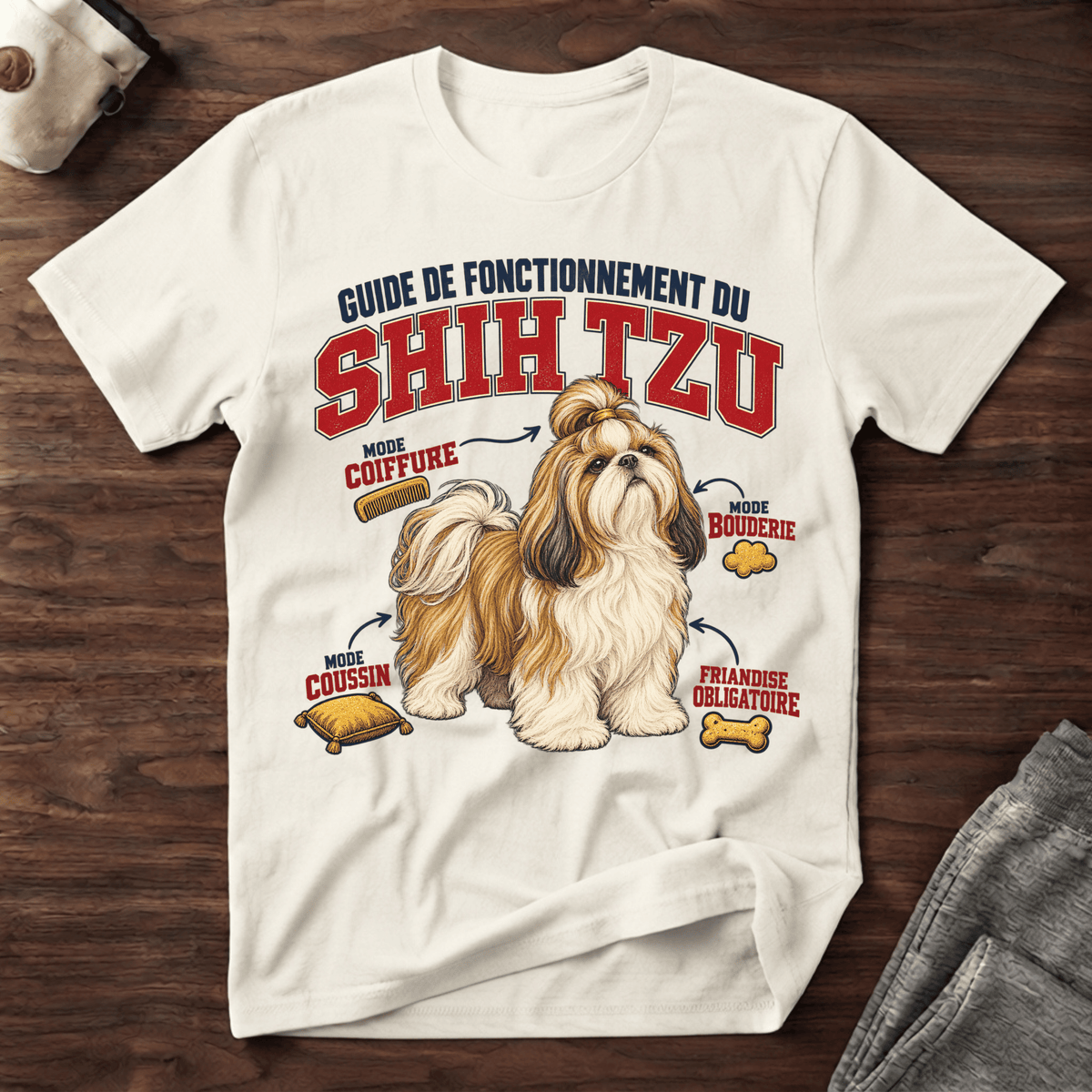 Guide de Fonctionnement du Shih Tzu - T-Shirt