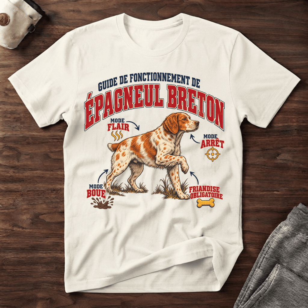Guide de Fonctionnement de Épagneul Breton - T-Shirt