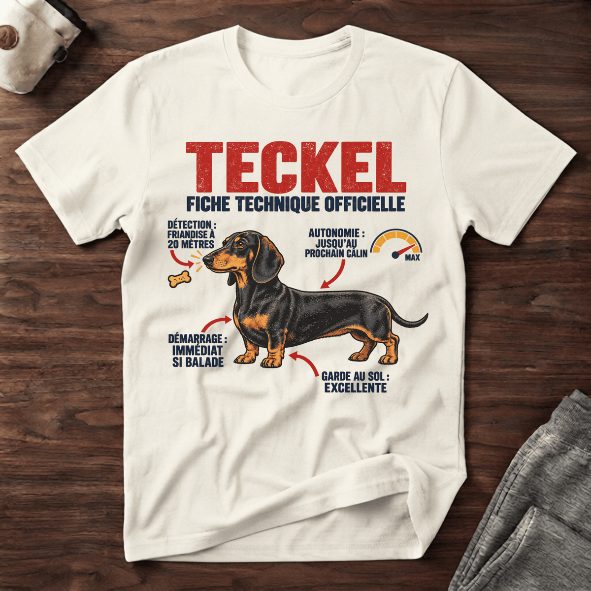 Teckel fiche technique officielle - T-Shirt