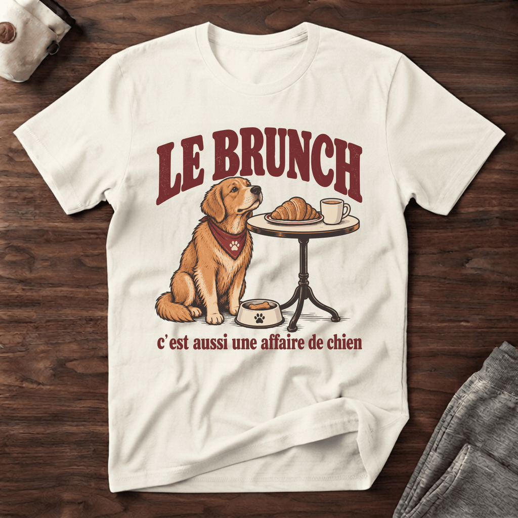 Le brunch, c'est aussi une affaire de chien - T-Shirt