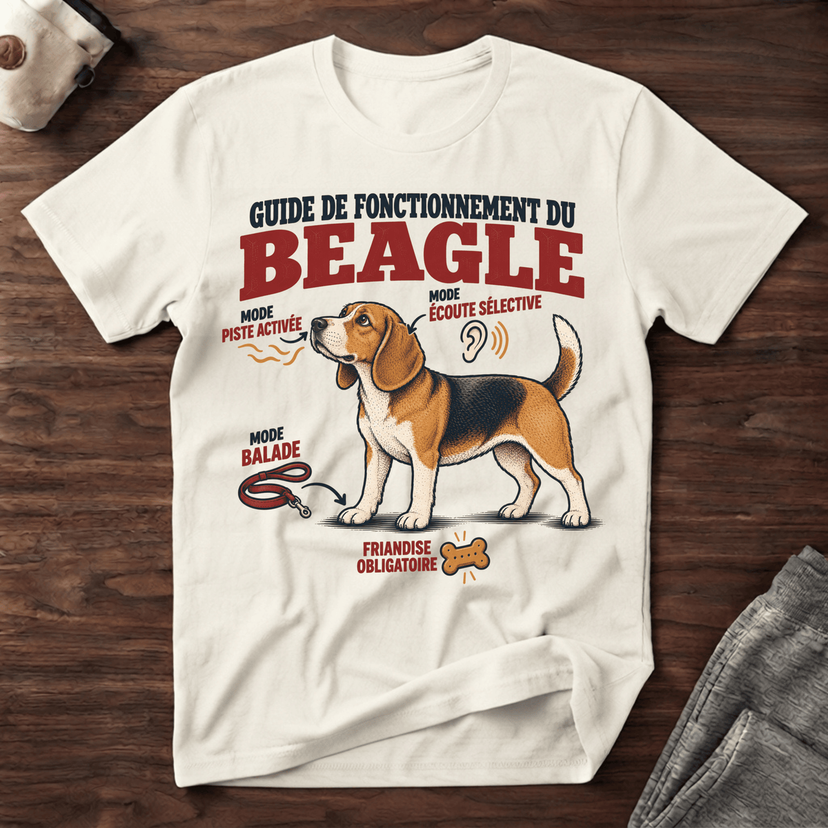Guide de fonctionnement du Beagle - T-Shirt