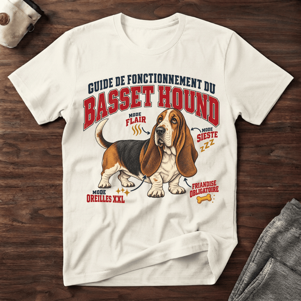 Guide de Fonctionnement du Basset Hound - T-Shirt