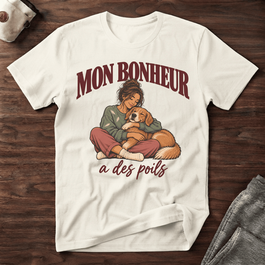 Mon bonheur a des poils - T-Shirt