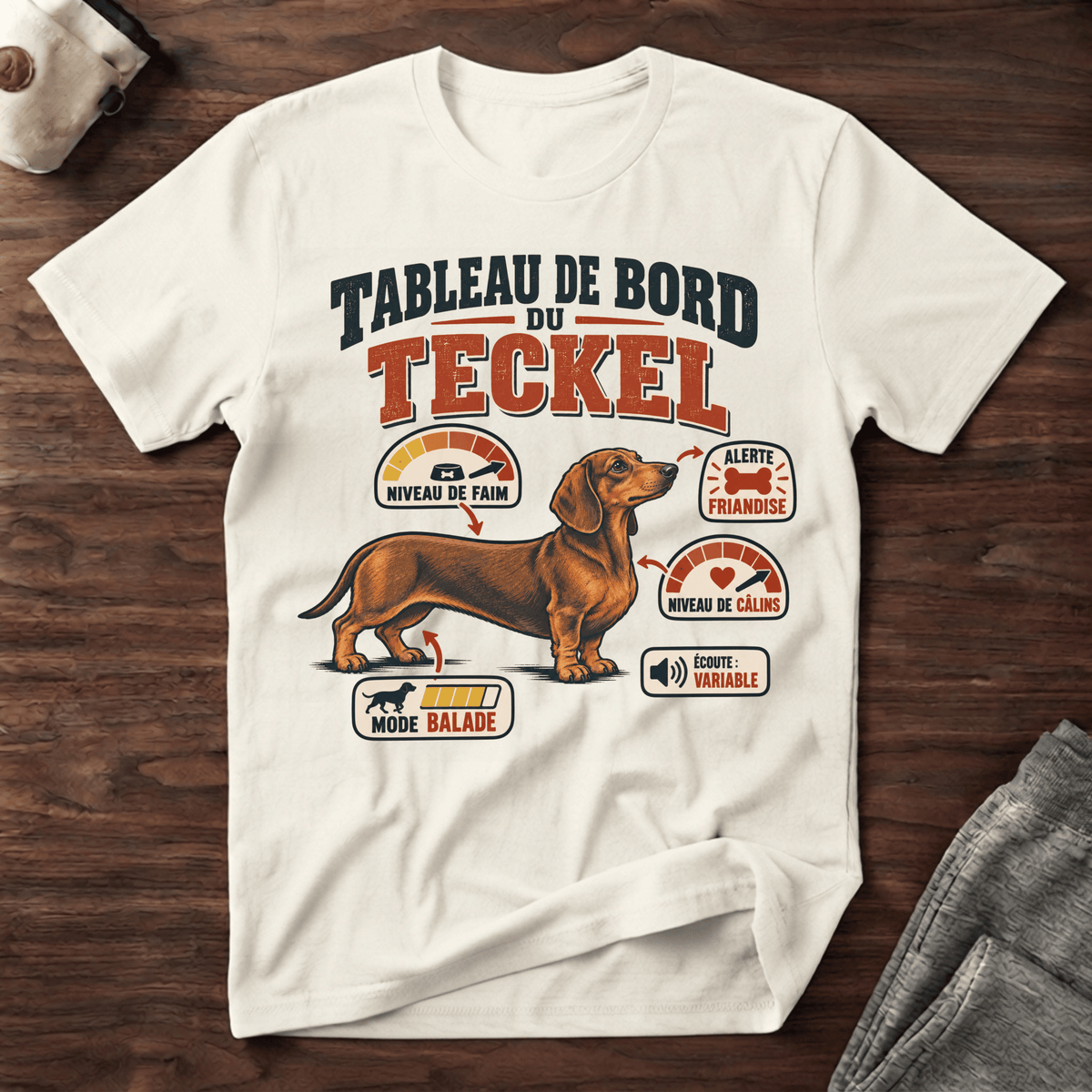 Tableau de bord du Teckel - T-Shirt